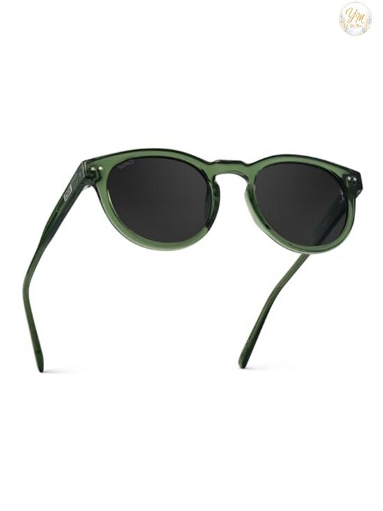 Women\'s Retro Round Acetate Polarized Sunglasses UV400 main image 4